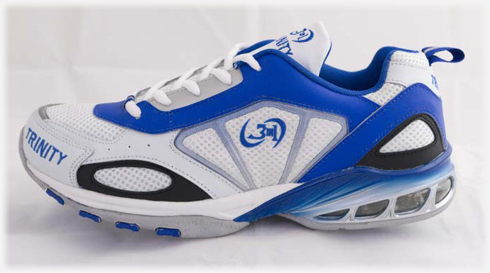 New Product. Color= white / blue. Shoe Size= 7 to 12. Our Price=$59.99